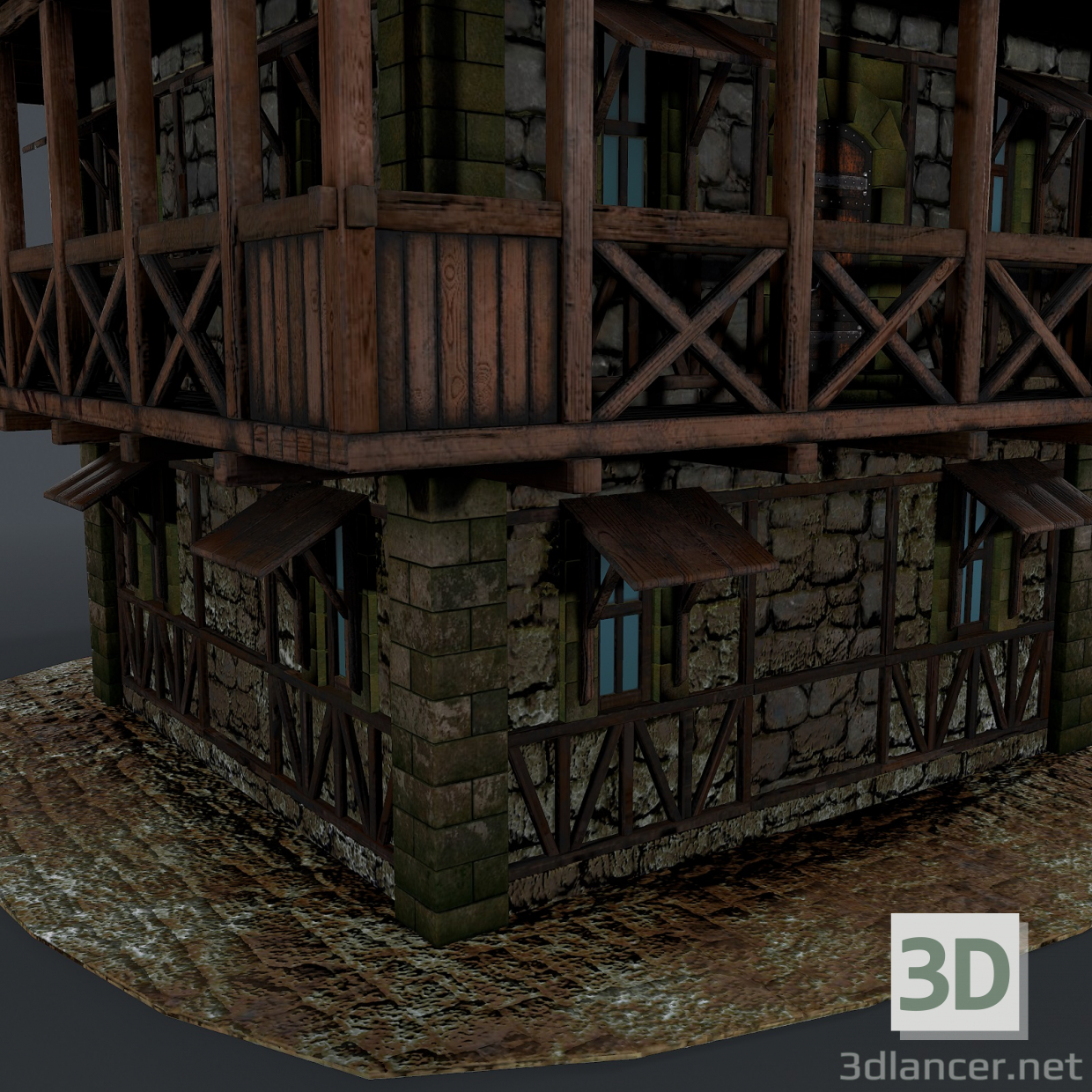 3d Model Medieval House 3d Model 53875