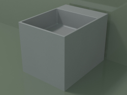 Vasque à poser (01UN12302, gris argenté C35, L 36, P 48, H 36 cm)