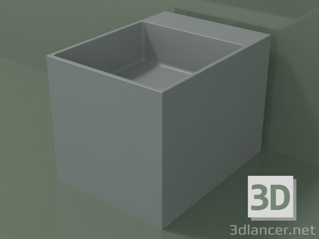 modèle 3D Vasque à poser (01UN12302, gris argenté C35, L 36, P 48, H 36 cm) - preview