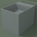 modèle 3D Vasque à poser (01UN12302, gris argenté C35, L 36, P 48, H 36 cm) - preview