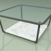 3d model Coffee table 001 (Ribbed Glass, Metal Smoke, Carrara Marble) - preview