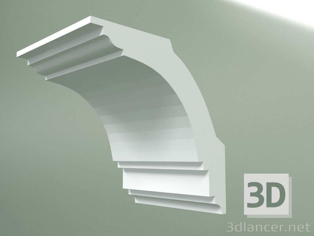 3D modeli Alçı korniş (tavan kaidesi) KT145 - önizleme