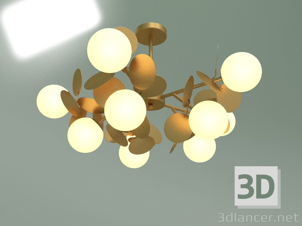 modèle 3D Lustre de plafond Matisse 70124-10 (or nacre) - preview