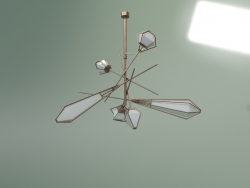 Подвесной светильник Lattice, 6 ламп (дымчато-серый, бронза красная матовая)