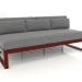3D Modell Modulares Sofa, Abschnitt 4 (Weinrot) - Vorschau
