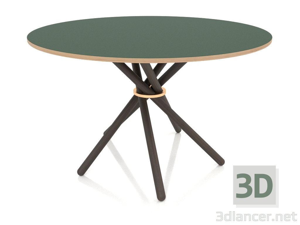 modèle 3D Table à manger Hector 120 (LINoléum Foncé VERT) - preview
