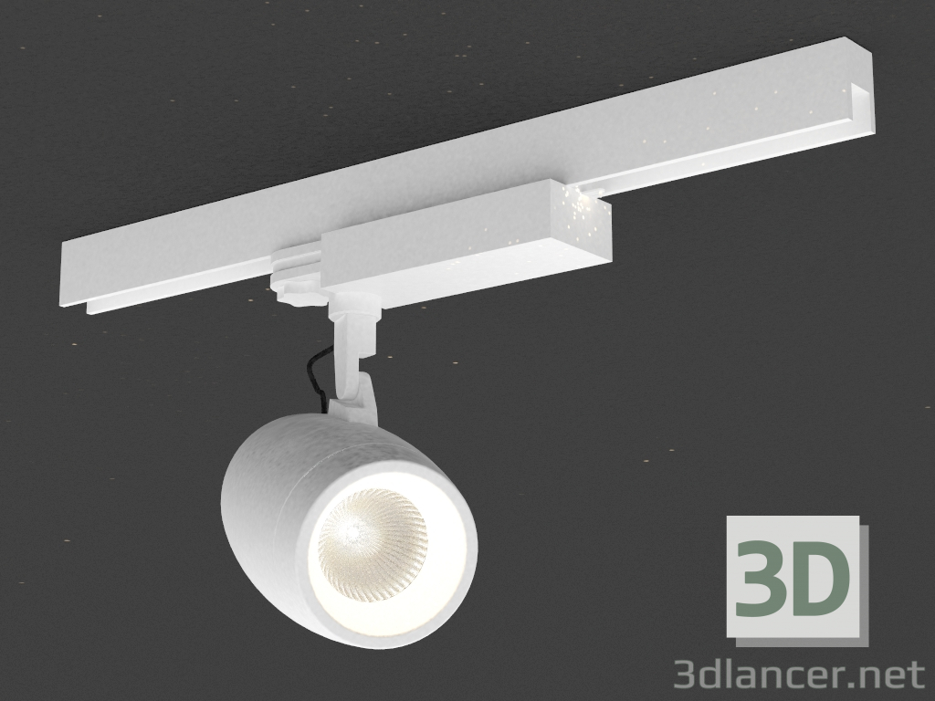 modello 3D lampada della pista del LED (DL18433_11WW-Track R Bianco) - anteprima