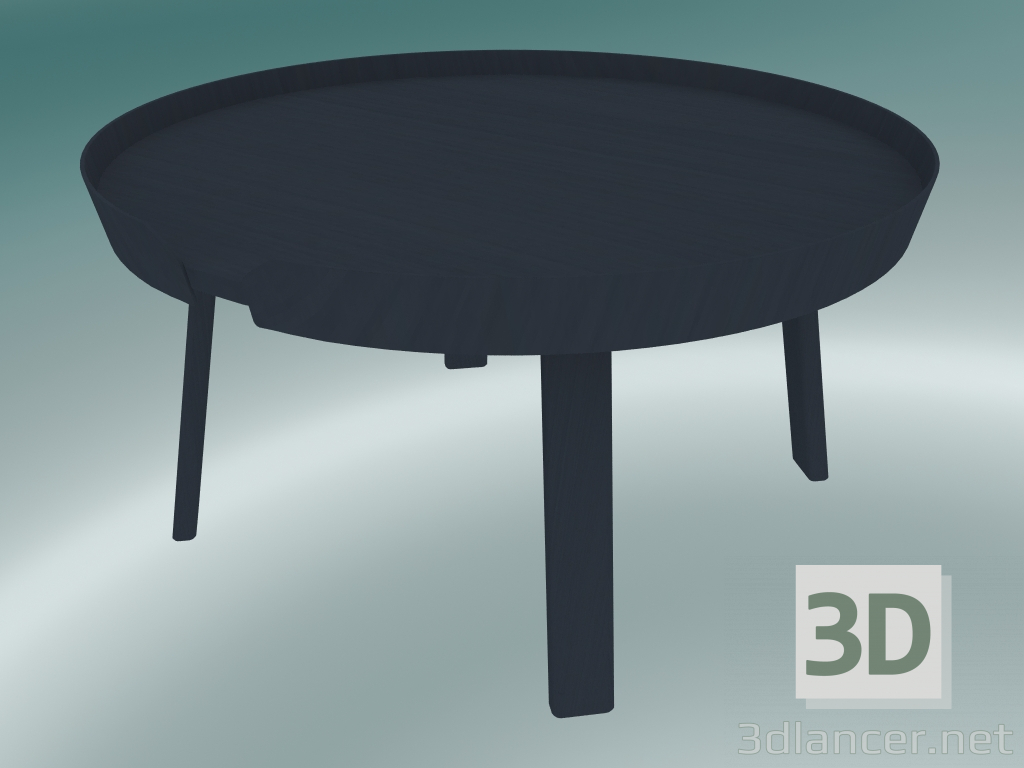 3 डी मॉडल चारों ओर कॉफी टेबल (बड़े, एन्थ्रेसाइट) - पूर्वावलोकन
