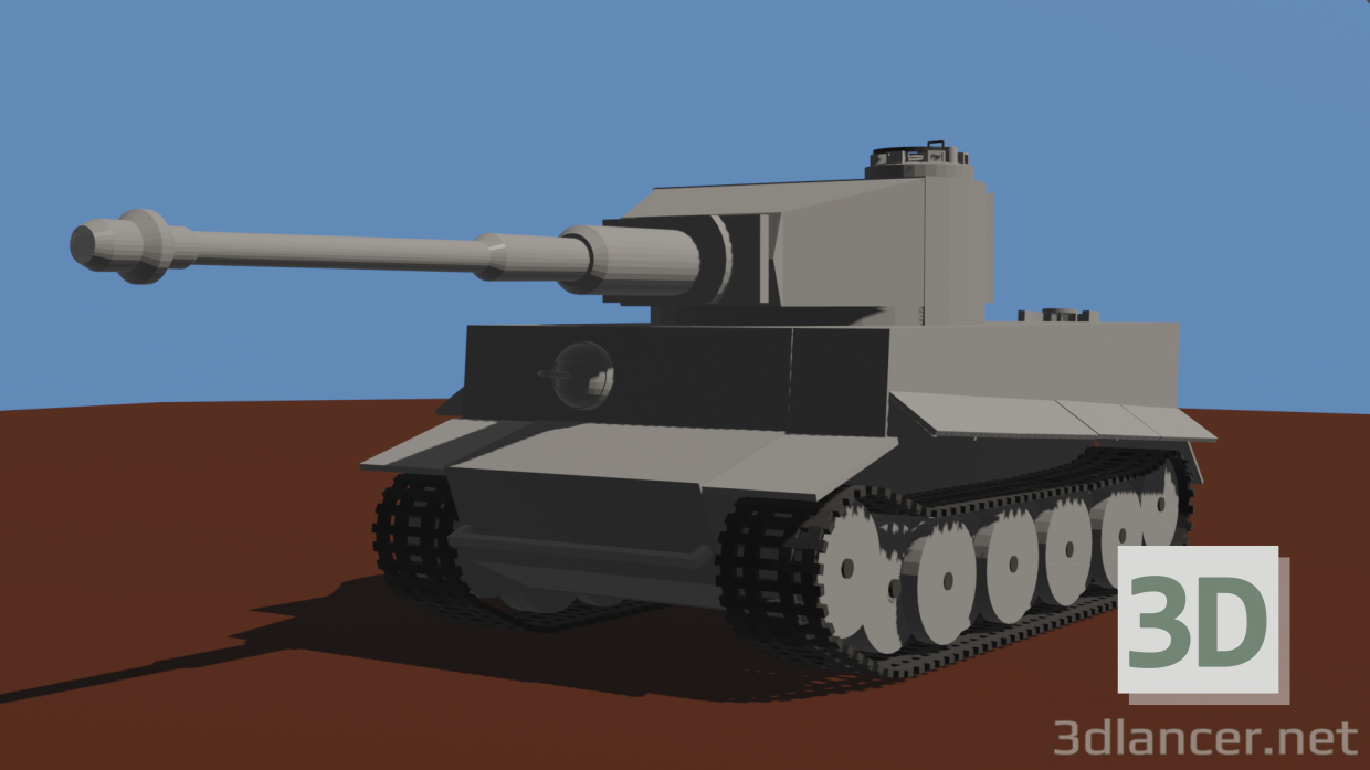 3 डी टैंक "टाइगर" मॉडल खरीद - रेंडर