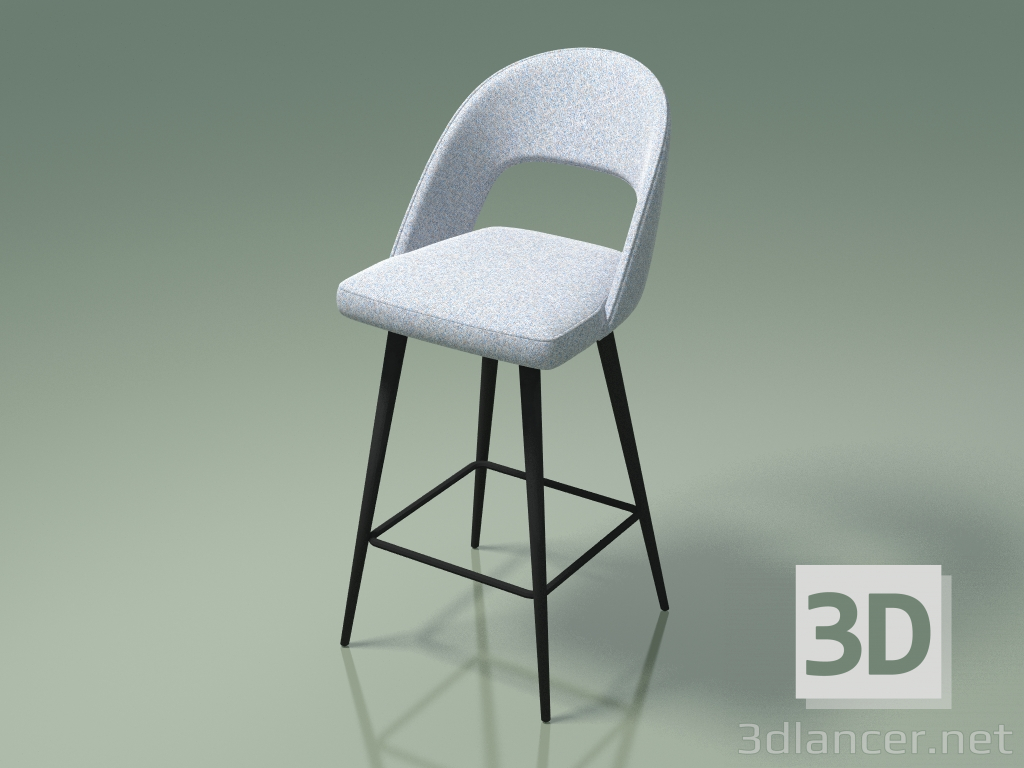 3D modeli Bar sandalyesi Taylor (mavi) - önizleme