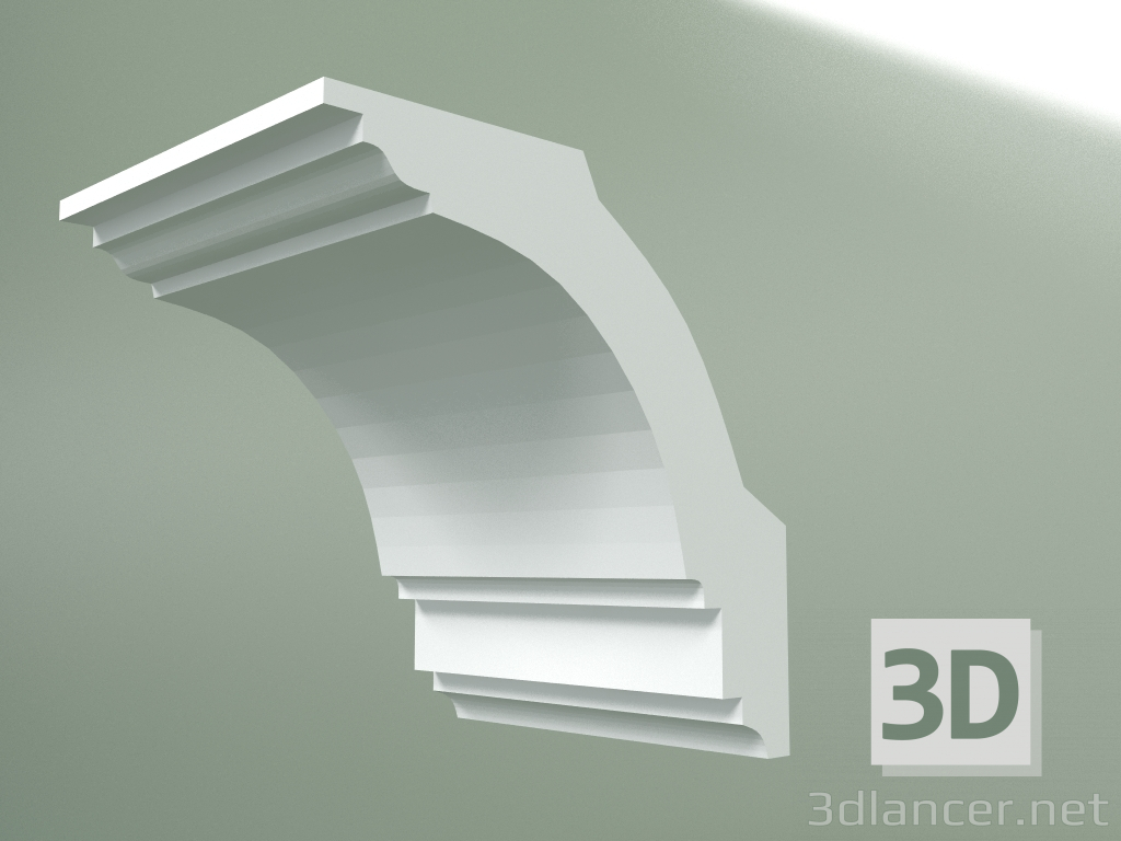 modello 3D Cornicione in gesso (zoccolo a soffitto) KT145-1 - anteprima