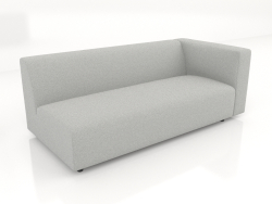 Sofa module 2 seats (L) 183x90 with an armrest on the right