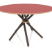 3d model Dining table Hector 120 (Dark Linoleum RED) - preview