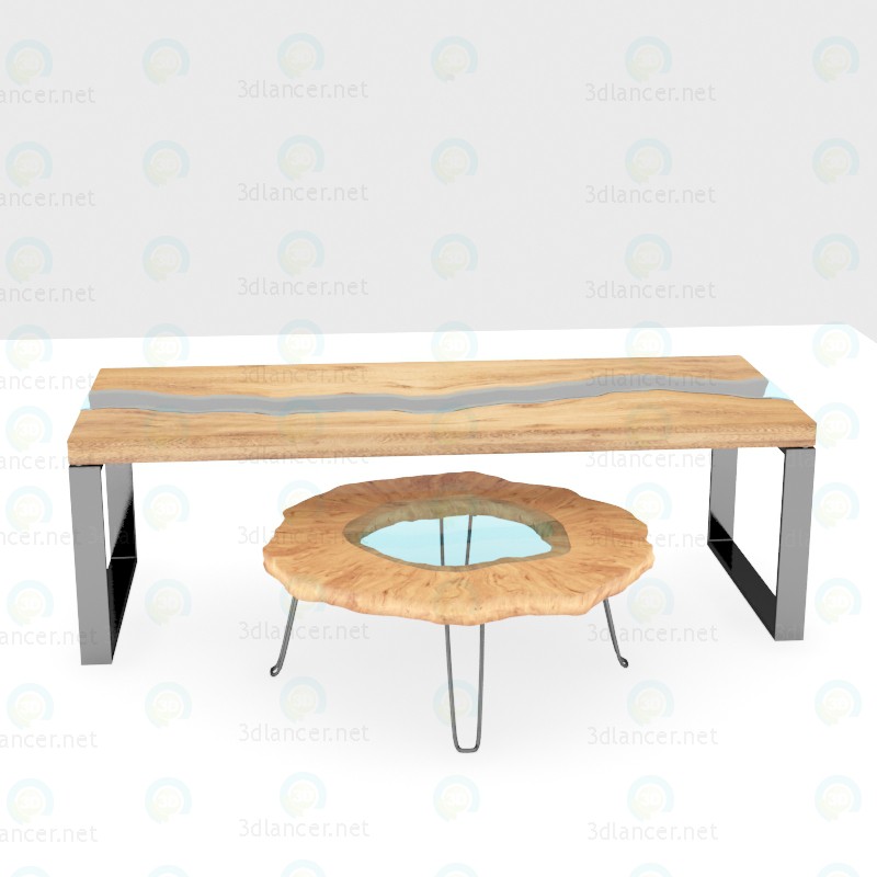 3d model River Table - preview