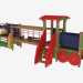 3D modeli Çocuk oyun kompleksi Lokomotiv (5105) - önizleme