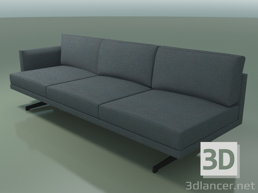 3d model End module 5250 (H-legs, right armrest, one-color upholstery) - preview