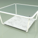 3d model Coffee table 001 (Ribbed Glass, Metal Milk, Carrara Marble) - preview