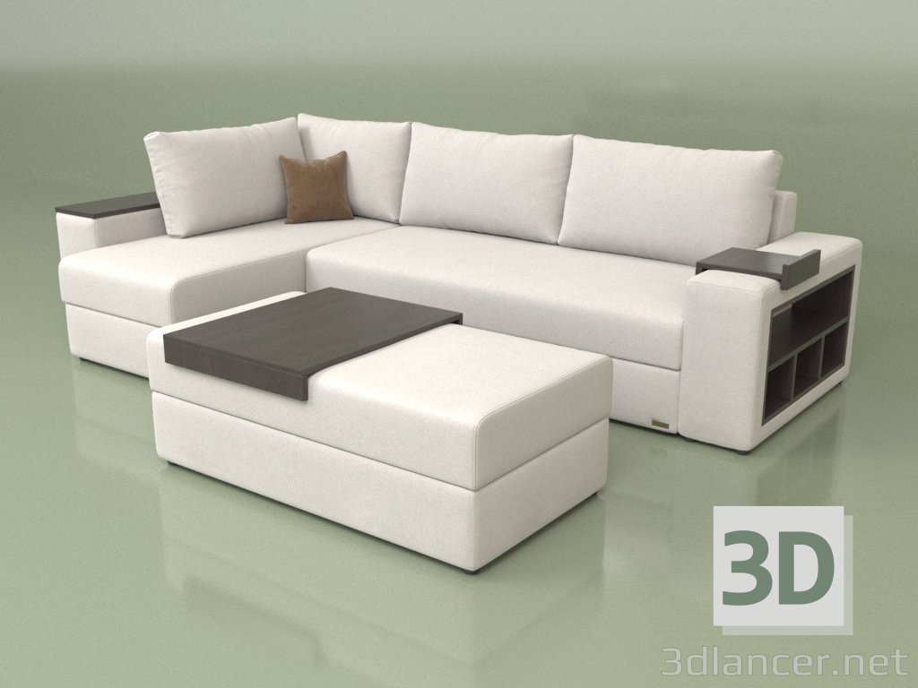3D modeli Köşe kanepe Verona - önizleme