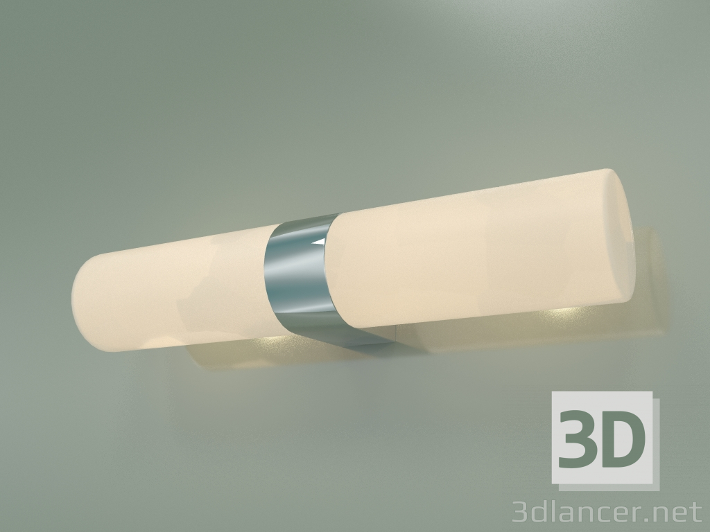 3D modeli Su Geçirmez Duvar Lambası Yuvarlak - önizleme