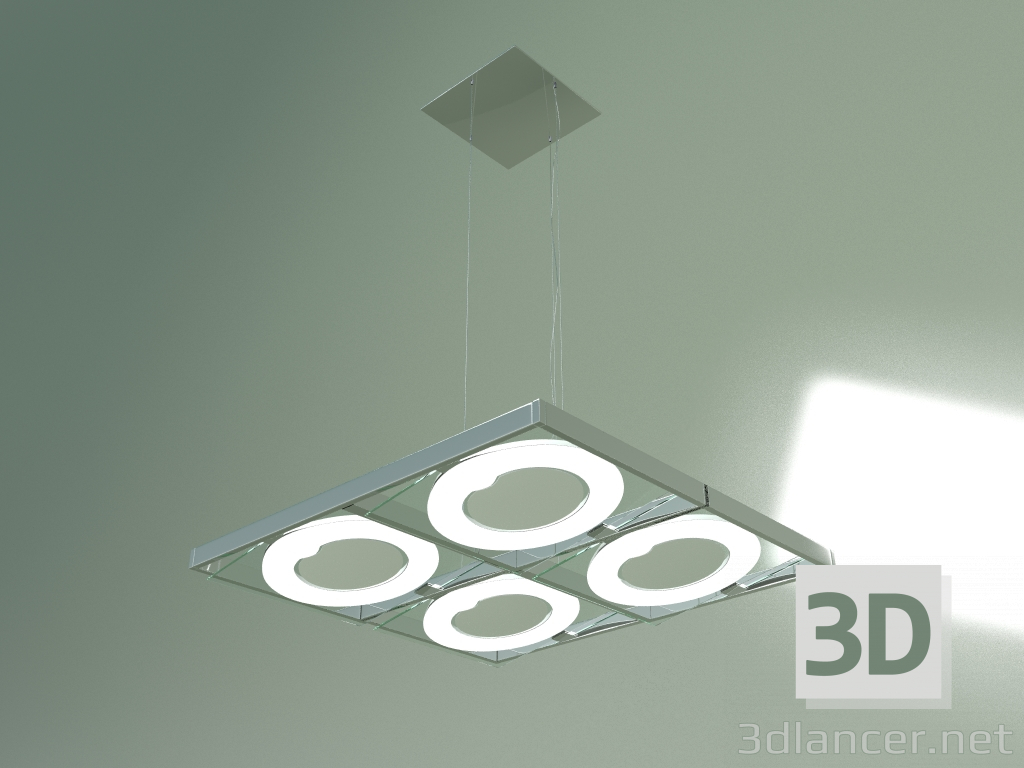 3D Modell Pendelleuchte Bewegung 4 Lichter - Vorschau
