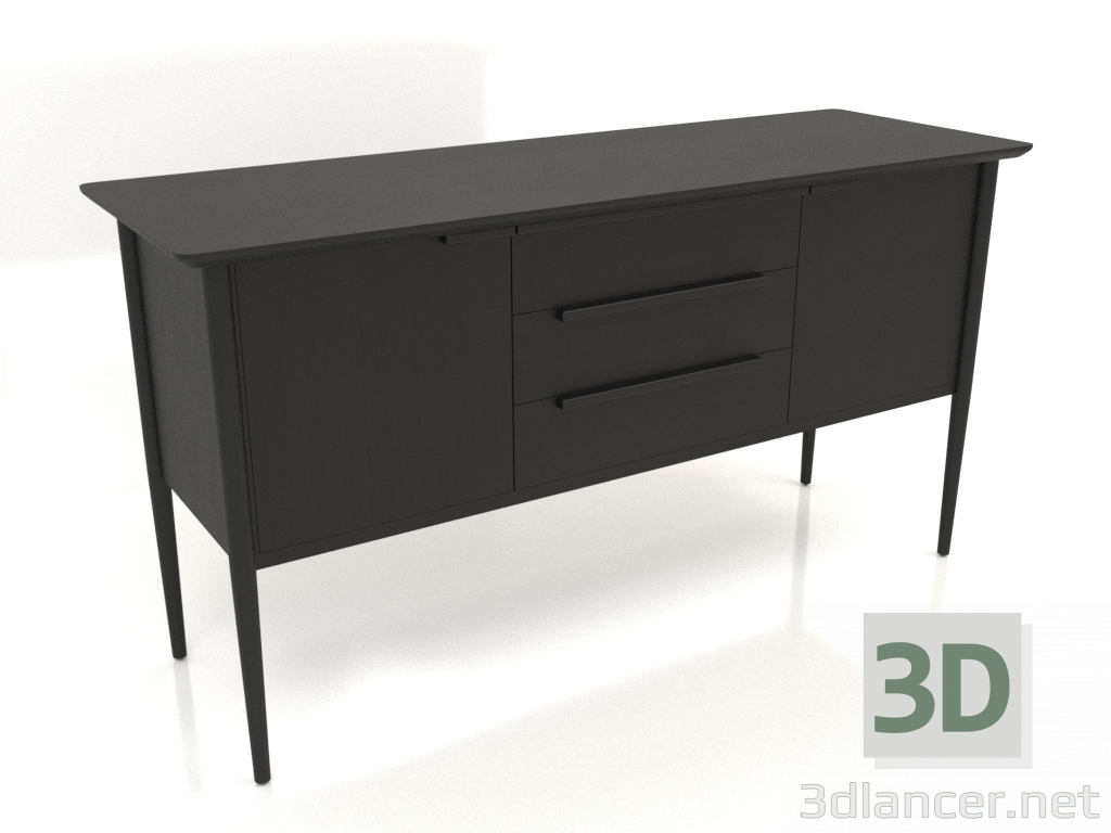 modèle 3D Armoire MC 01 (1660x565x885, bois noir) - preview