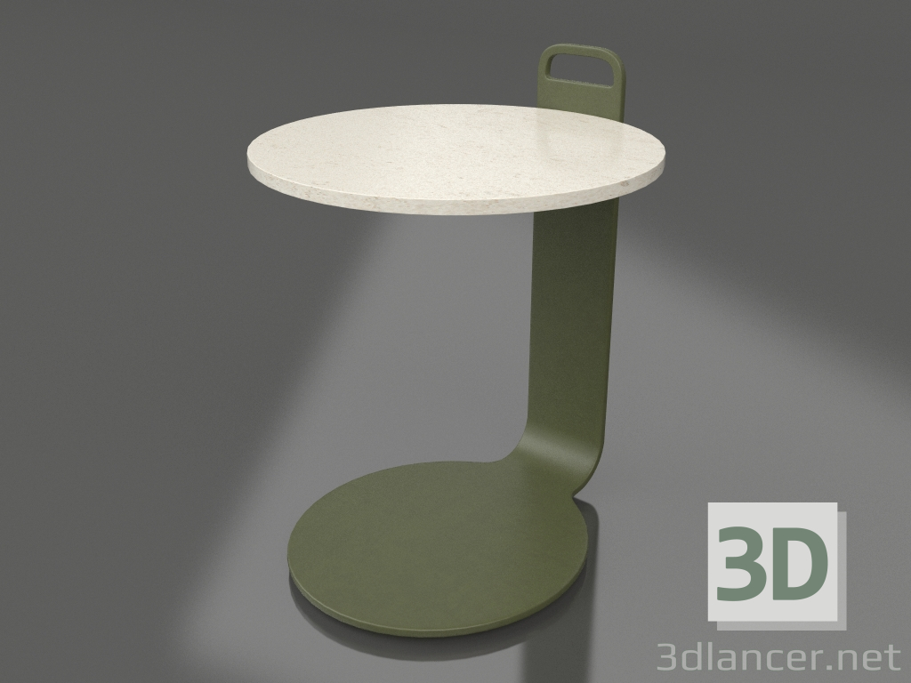 modello 3D Tavolino Ø36 (Verde oliva, DEKTON Danae) - anteprima