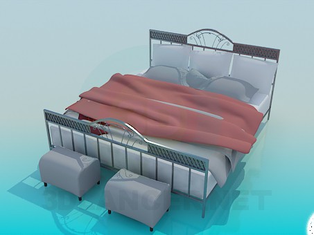 3d model Bed - preview 3d model Bed - preview