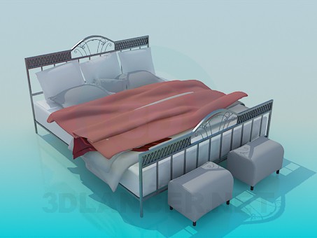 3d model Bed - preview 3d model Bed - preview
