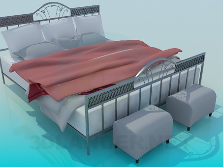 3d model Bed - preview 3d model Bed - preview