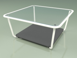 Coffee table 001 (Ribbed Glass, Metal Milk, HPL Gray)