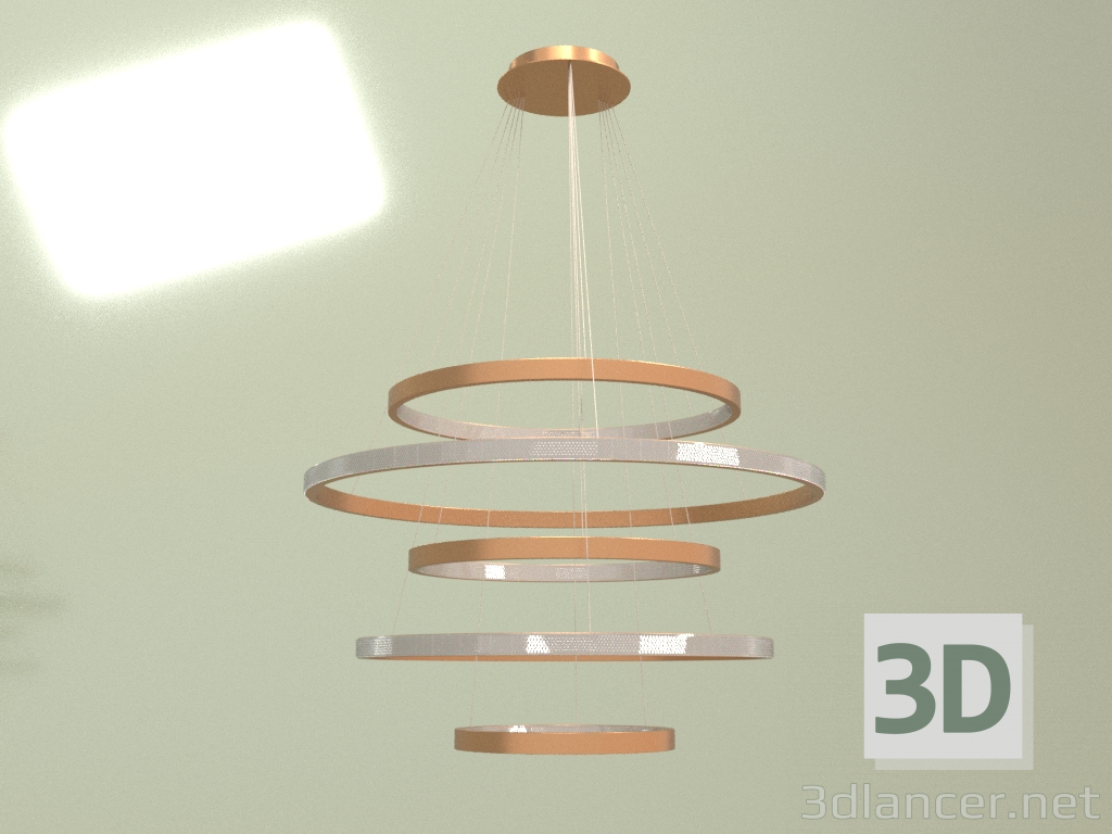 3D Modell Pendelleuchte Tangle 5 Lichter - Vorschau