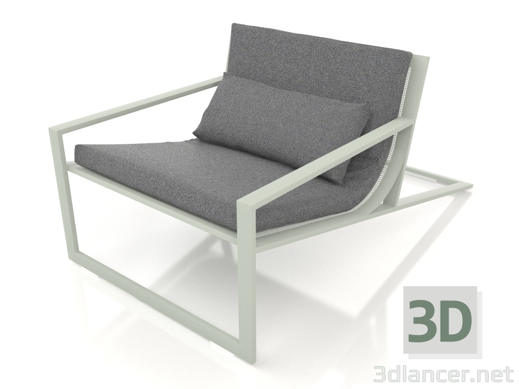 3d model Unique club chair (Cement gray) - preview