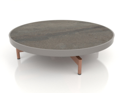 Round coffee table Ø90x22 (Quartz gray, DEKTON Radium)