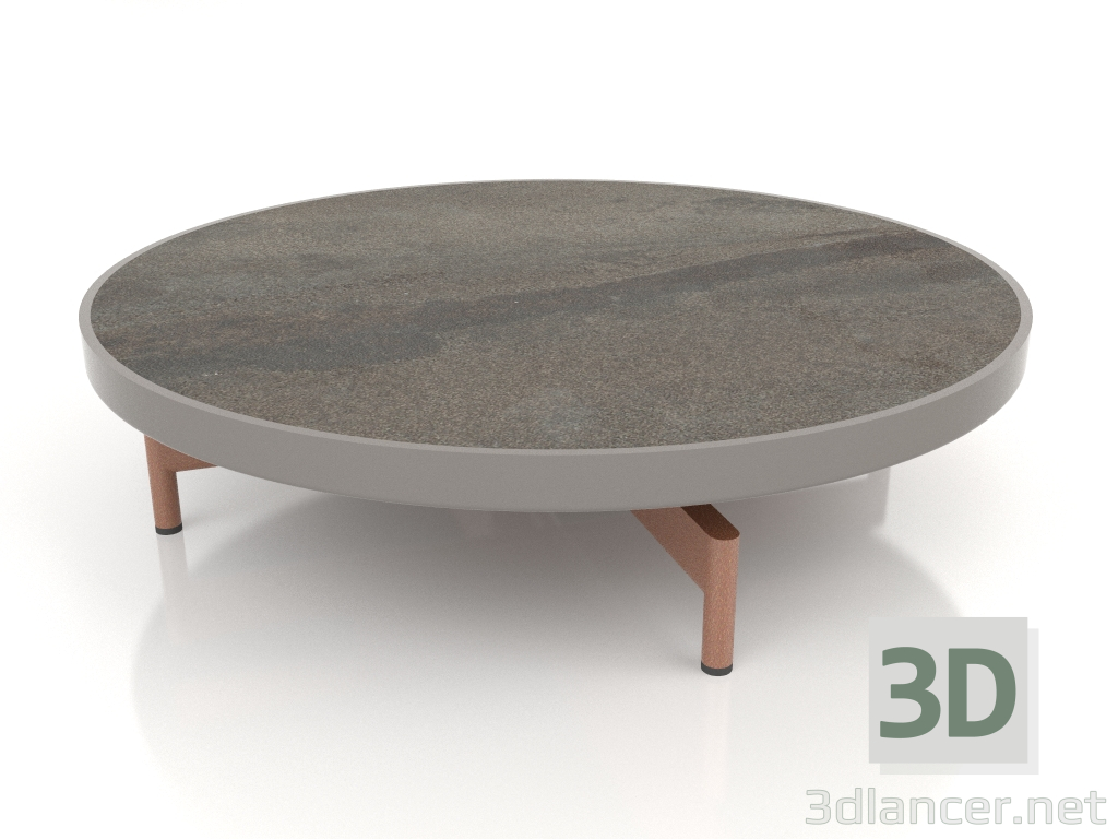 modello 3D Tavolino rotondo Ø90x22 (Grigio quarzo, DEKTON Radium) - anteprima