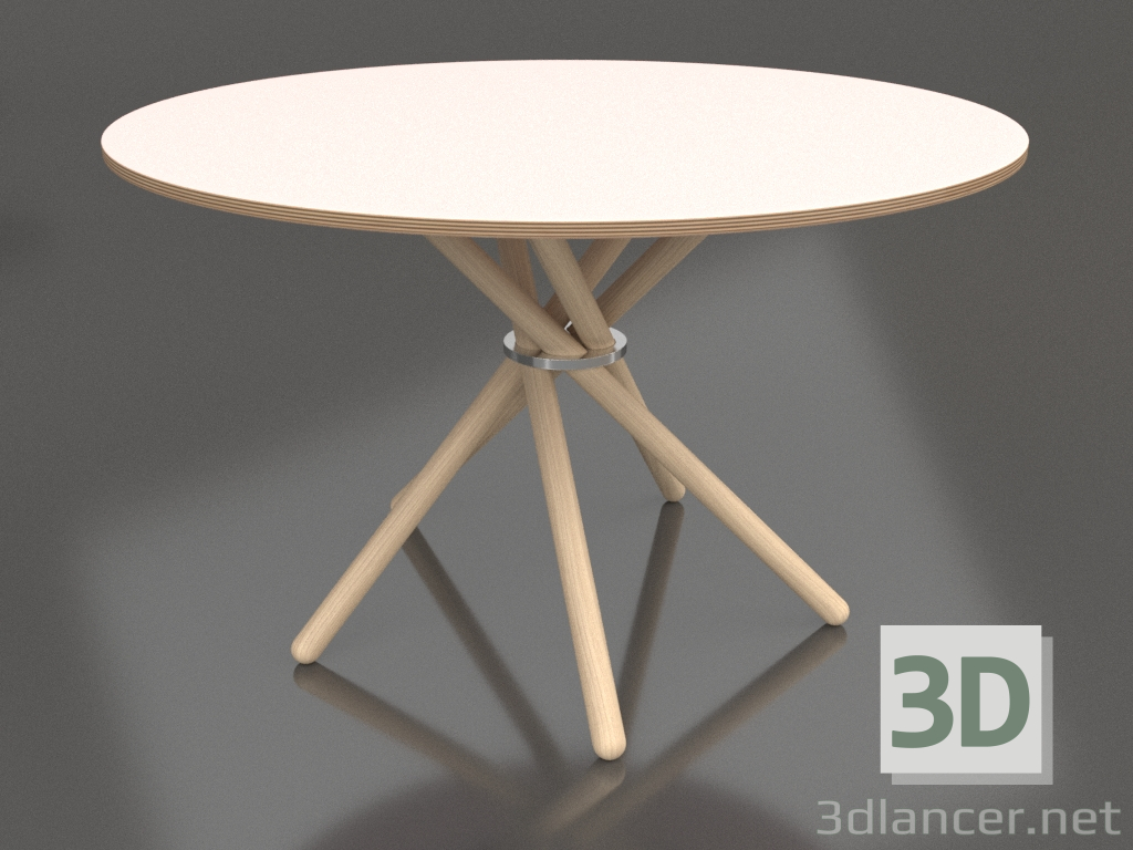 modèle 3D Table à manger Hector 120 (Poudre Linoléum Clair) - preview