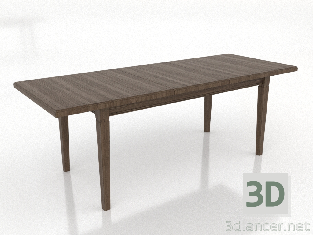 3d model Dining table TRANSFORM 2100x800 mm (extendable, lightened ash walnut) - preview 3d model Dining table TRANSFORM 2100x800 mm (extendable, lightened ash walnut) - preview