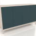 modèle 3D Meuble TV FARGO avec façades fraisées 1600x500x950 mm (vague de mer, chêne blanchi, option 1) - preview