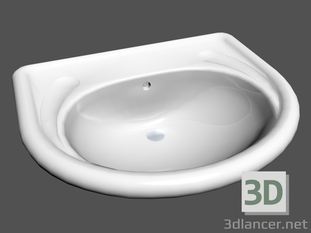 3d model With Washbasin with a semi-built-in swimming pool l vienna r4 811405 - preview