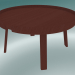 3 डी मॉडल चारों ओर कॉफी टेबल (बड़े, गहरे लाल) - पूर्वावलोकन