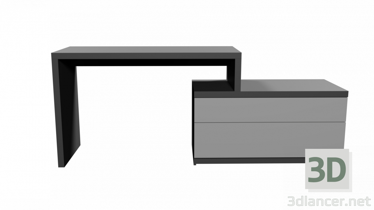 3D Modell Enniks Schreibtisch - Vorschau