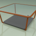 3d model Coffee table 001 (Ribbed Glass, Metal Rust, HPL Gray) - preview