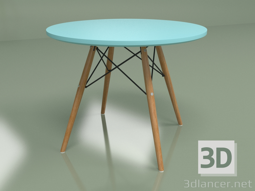 modello 3D Tavolino Eiffel diametro 60 (blu) - anteprima