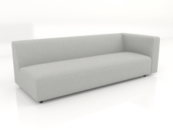 Sofa module 2 seats (L) 223x90 with an armrest on the right