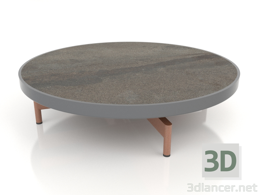 modello 3D Tavolino rotondo Ø90x22 (Antracite, DEKTON Radio) - anteprima