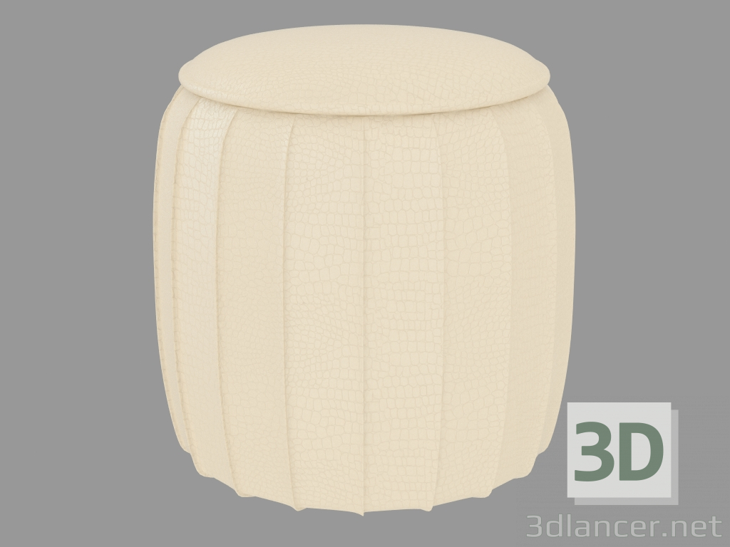 modello 3D Pouf in pelle tappezzeria PFTOD - anteprima