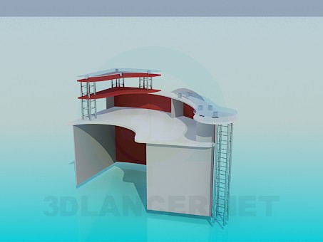 modelo 3D Recepción - escuchar modelo 3D Recepción - escuchar