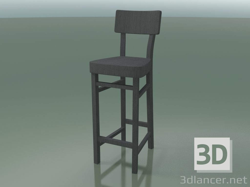 3D Modell Barhocker (128, grau) - Vorschau