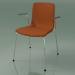 3d model Chair 3963 (4 metal legs, polypropylene, upholstery, with armrests) - preview