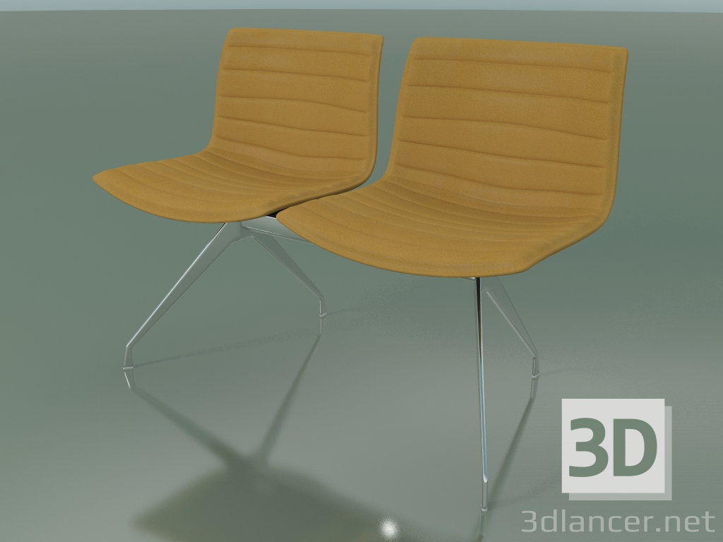 3d model Bench 2037 (double, with leather upholstery) - preview