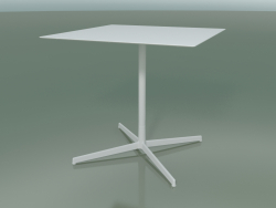 Tavolo quadrato 5550 (H 72.5 - 79x79 cm, Bianco, V12)